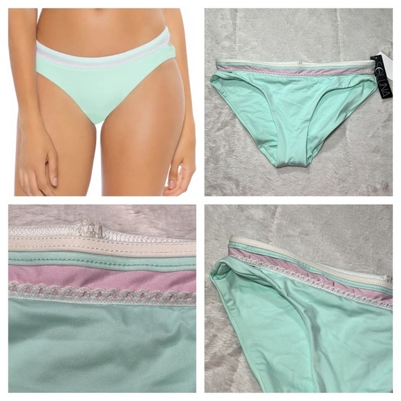 Soluna Sunbeam Full Moon Fit Bikini Bottoms Mint Baby Pink size Small NEW - Picture 1 of 15